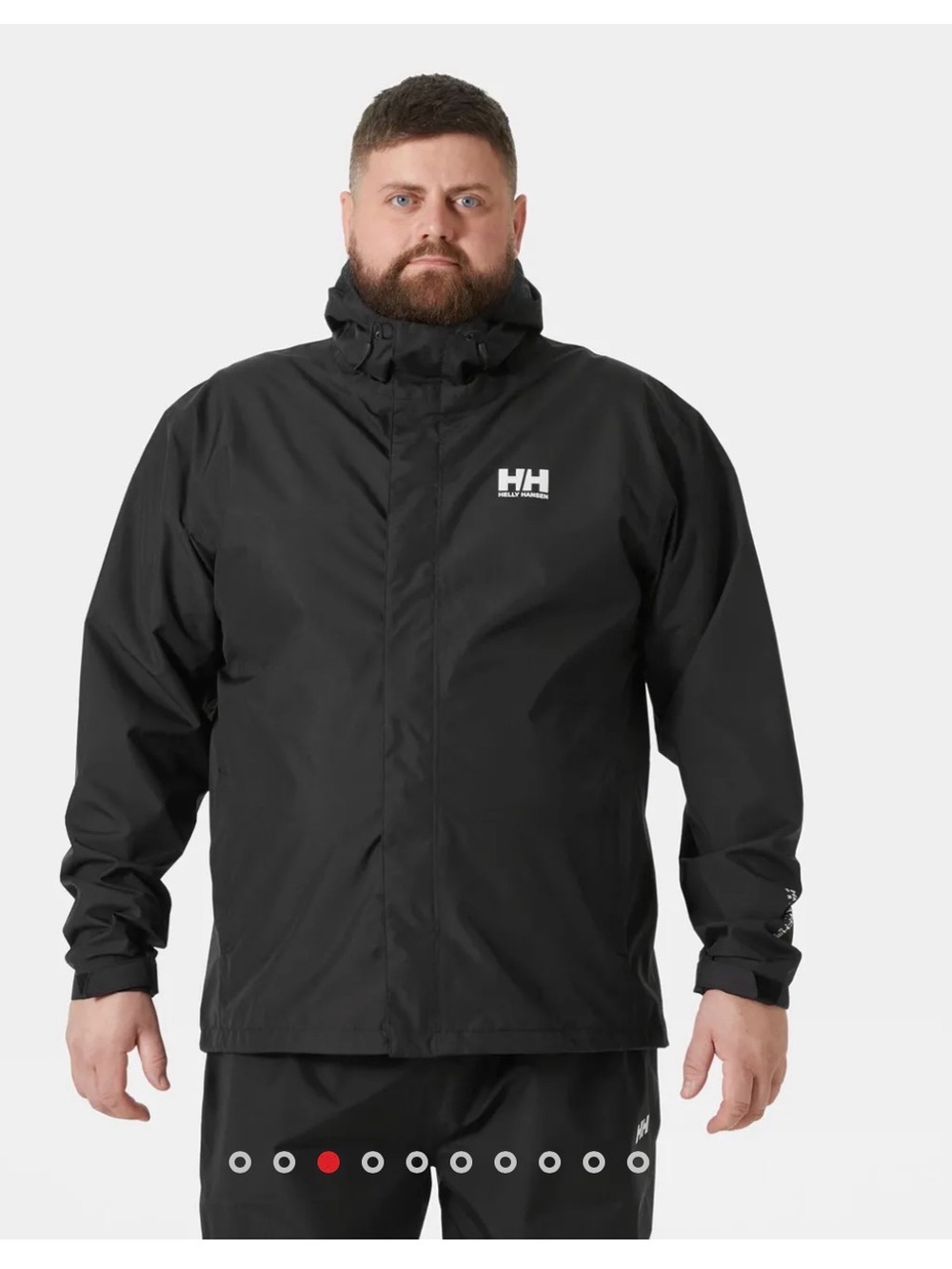 Helly Hans Men’s Rain Jacket Helly Tech Protection Black , Large